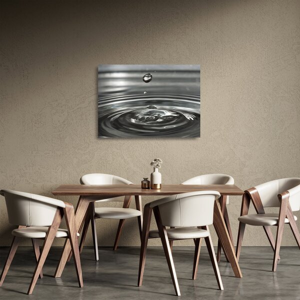 Obraz na szkle kropli wody (70x50 cm)
