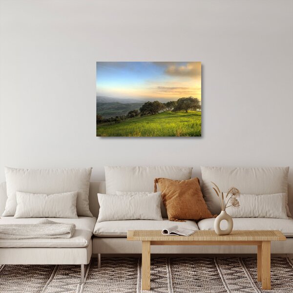 Obraz na szkle - Widok ze wzgórza (70x50 cm)