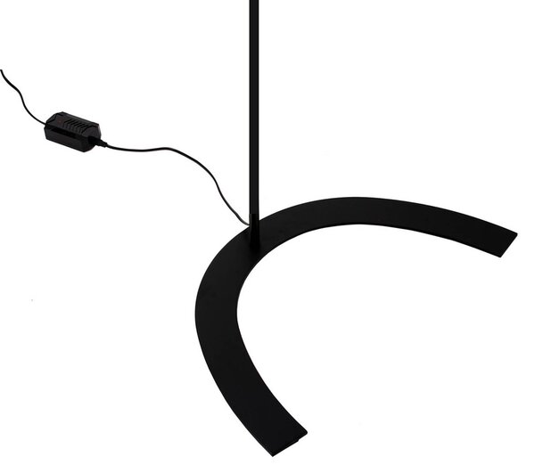 Lampa stojąca LED DANUA Lindby, możliwość ściemniania, czarny, biuro, metal, nowoczesny