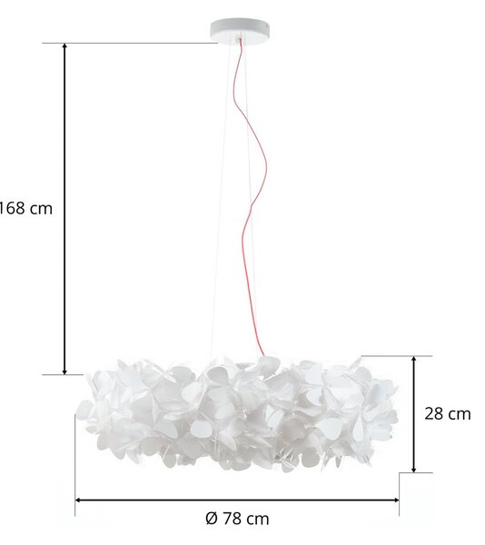 Slamp Lampa wisząca designerska Clizia Mama Non Mama, możliwość ściemniania, biały / opal, salon / jadalnia, tworzywo sztuczne, design