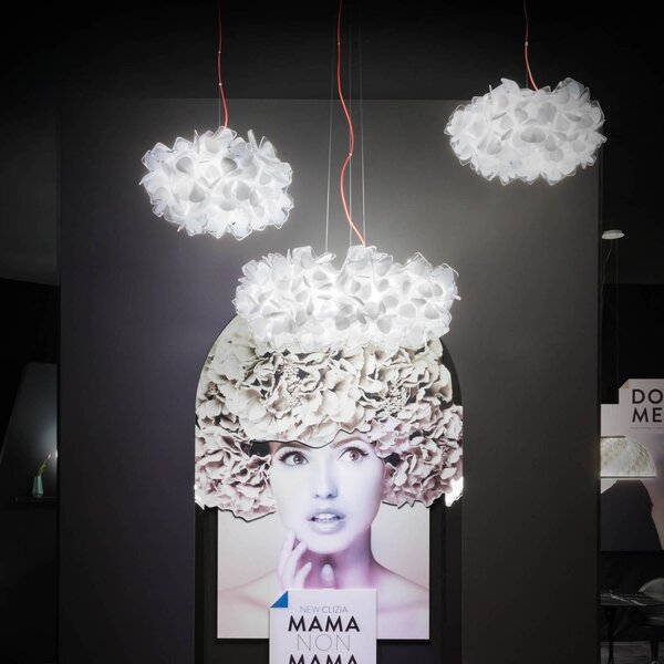Slamp Lampa wisząca designerska Clizia Mama Non Mama, możliwość ściemniania, biały / opal, salon / jadalnia, tworzywo sztuczne, design