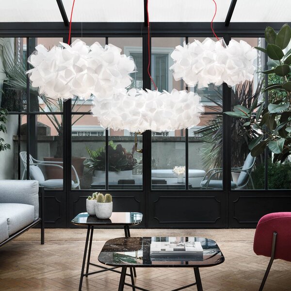 Slamp Lampa wisząca designerska Clizia Mama Non Mama, możliwość ściemniania, biały / opal, salon / jadalnia, tworzywo sztuczne, design