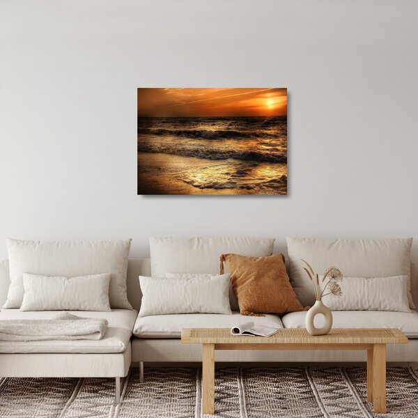 Obraz na szkle - Fale na wybrzeżu (70x50 cm)