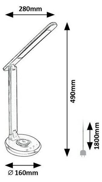 Rabalux 74226 smart lampa stołowa LED Jacey, czarny