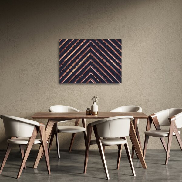 Obraz na szkle drewnianego motywu na czarnym tle (70x50 cm)