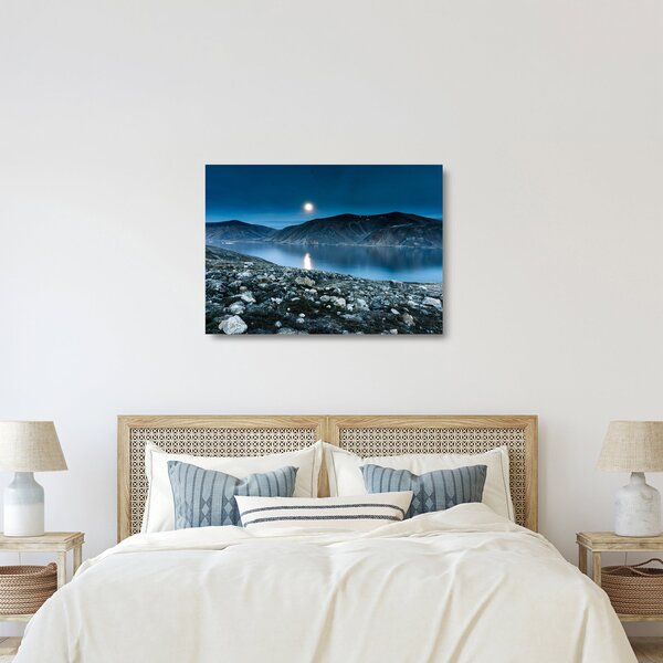 Obraz na szkle nocnego krajobrazu, Islandia (70x50 cm)
