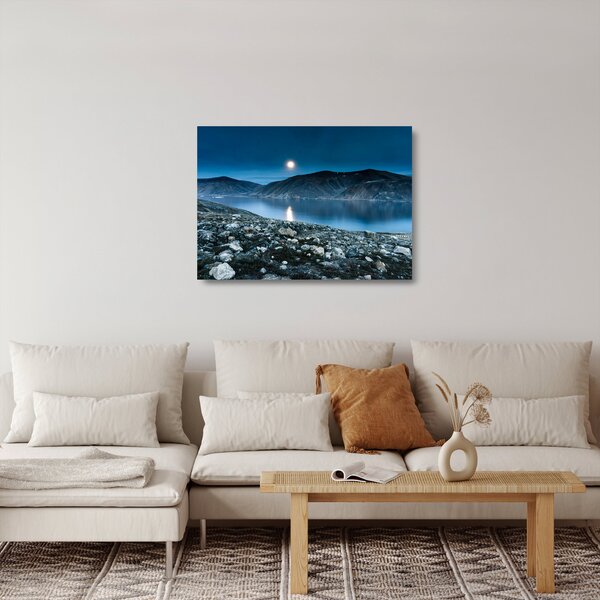 Obraz na szkle nocnego krajobrazu, Islandia (70x50 cm)