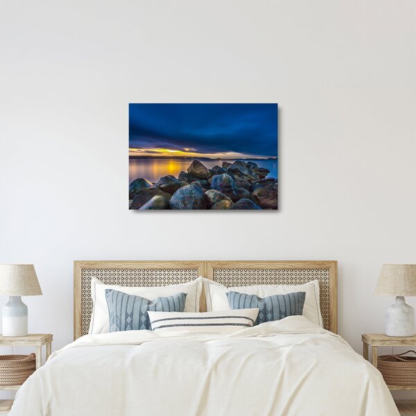 Obraz na szkle - Chmury nad wodą (70x50 cm)
