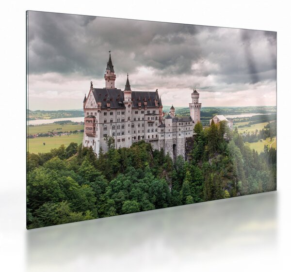 Obraz na szkle - Zamek na skałach (70x50 cm)
