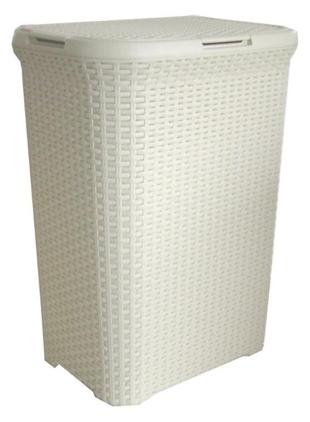 Kosz na pranie RATTAN 40l - kremowy