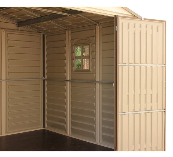 Woodside Domek ogrodowy 8 m² + konstrukcja podłogowa, winylowy, beżowy DURAMAX 30214