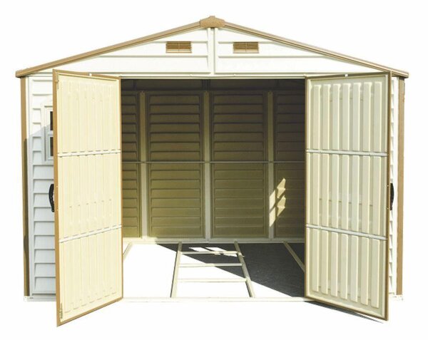 Woodside Domek ogrodowy 8 m² + konstrukcja podłogowa, winylowy, beżowy DURAMAX 30214