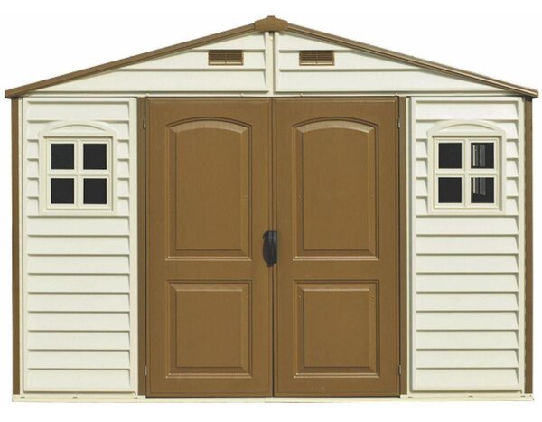 Woodside Domek ogrodowy 8 m² + konstrukcja podłogowa, winylowy, beżowy DURAMAX 30214