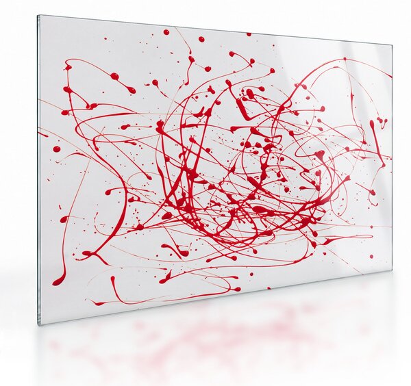 Obraz na szkle przy użyciu techniki drippingu (70x50 cm)