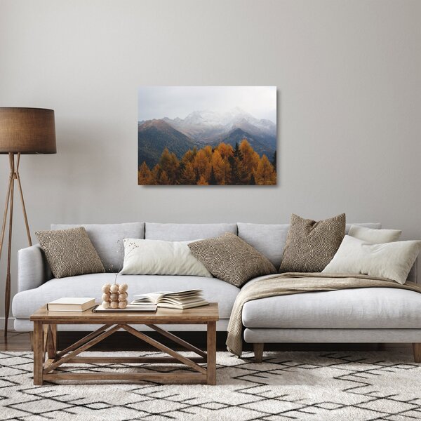 Obraz na szkle - Widok na grzbiety górskie (70x50 cm)