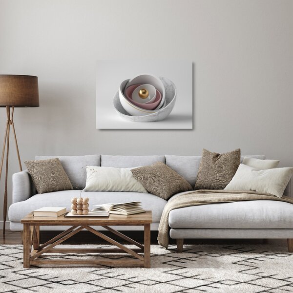Obraz na szkle - Złota perła (70x50 cm)