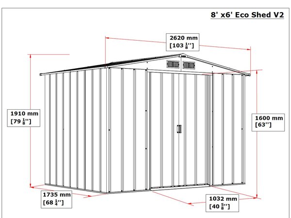 Titan Eco Domek ogrodowy 4,7 m², antracyt DURAMAX 61151
