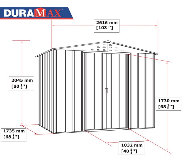 Titan Top Domek ogrodowy 4,7 m², antracyt DURAMAX 50010