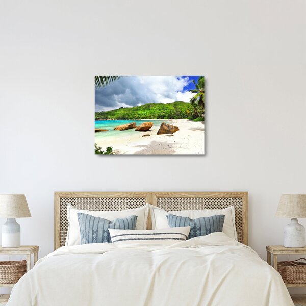 Obraz na szkle - Seszele, Takamaka beach (70x50 cm)