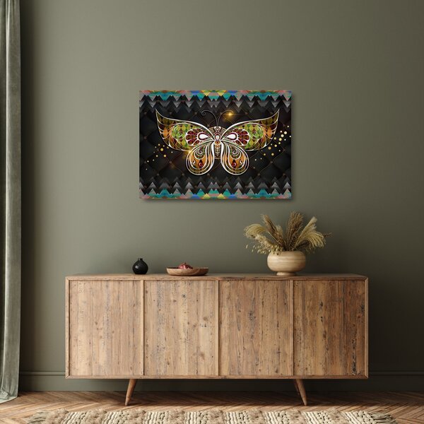 Obraz na szkle - Magiczny motyl (70x50 cm)