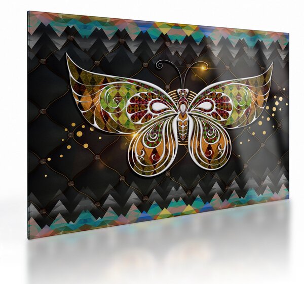 Obraz na szkle - Magiczny motyl (70x50 cm)