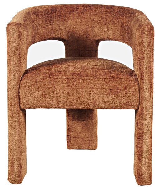 Designerskie krzesło fotelowe z tkaniny szenilowej Leith 71