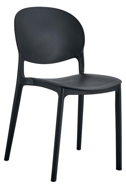 MebleMWM Krzesła z polipropylenu RAWA 3878 | Czarny | 4 sztuki