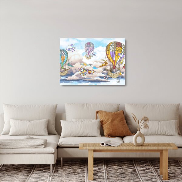 Obraz na szkle - Wyprawa w chmurach (70x50 cm)