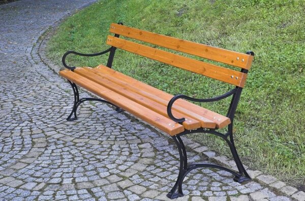 Ławka parkowa z podłokietnikami FSC ROJAPLAST 243/1