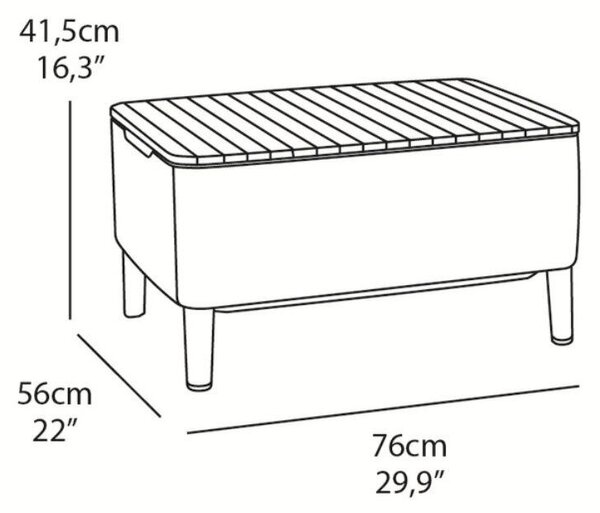 Salemo 3 seater Zestaw mebli ogrodowych, grafit KETER 236634