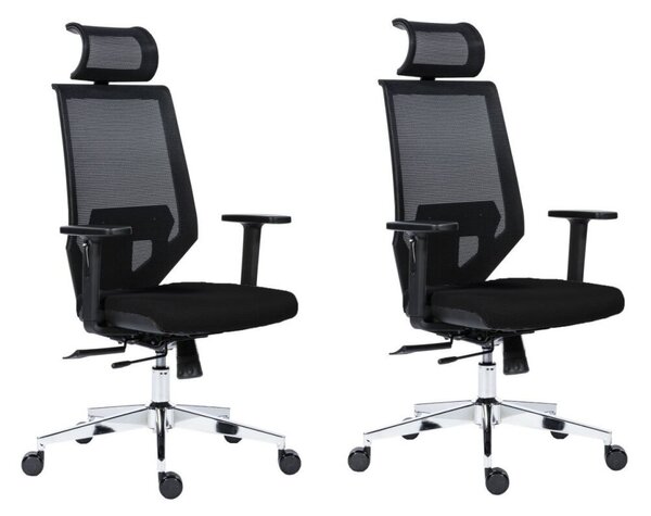Krzesło obrotowe EDGE czarne ANTARES 90209010 - 2 sztuki