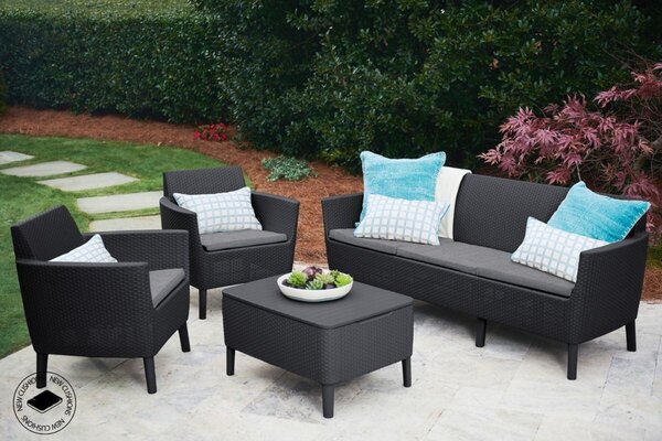 Salemo 3 seater Zestaw mebli ogrodowych, grafit KETER 236634