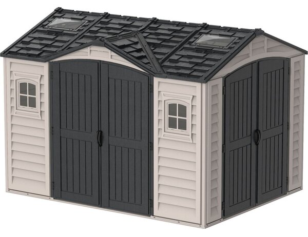 Apex Pro Domek ogrodowy 7,6 m² + konstrukcja podłogowa, winylowy, szary/antracyt DURAMAX 40116