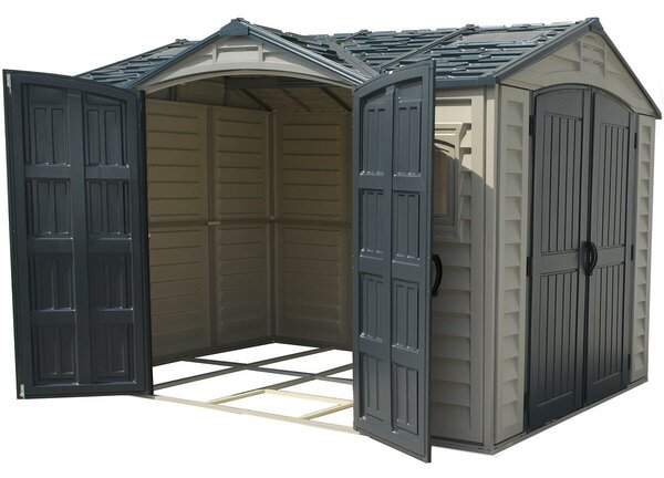 Apex Pro Domek ogrodowy 7,6 m² + konstrukcja podłogowa, winylowy, szary/antracyt DURAMAX 40116