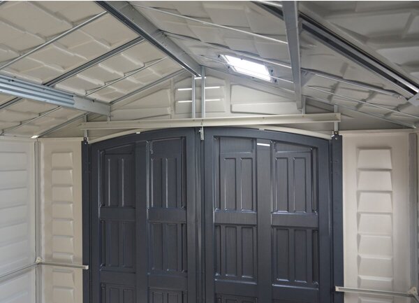 Apex Pro Domek ogrodowy 7,6 m² + konstrukcja podłogowa, winylowy, szary/antracyt DURAMAX 40116