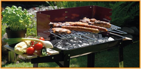 Grill na węgiel drzewny 54 x 33 cm GrillChef Wagon BBQ LANDMANN 0566