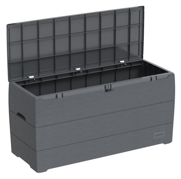 Durabox Plastikowy ogrodowy pojemnik do przechowywania 270 l, 117 x 45 x 56 cm, antracyt DURAMAX 866
