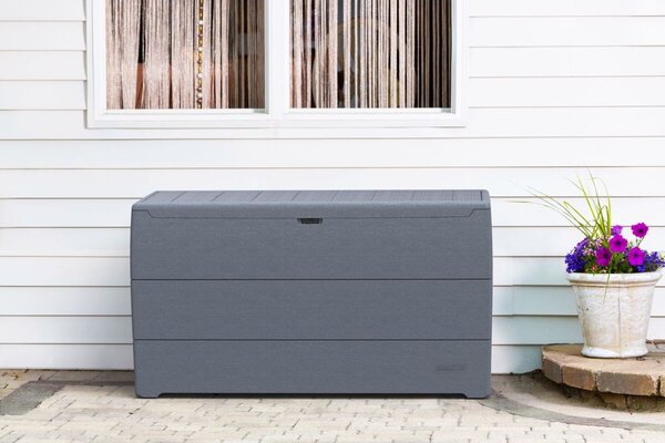Durabox Plastikowy ogrodowy pojemnik do przechowywania 270 l, 117 x 45 x 56 cm, antracyt DURAMAX 866