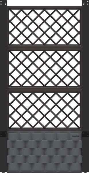 Kwietnik nadziemny 55 x 55 cm z trelażem, antracyt Duramax IDMFPGB006CG