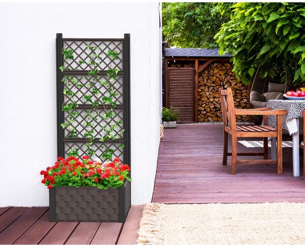 Kwietnik nadziemny 55 x 55 cm z trelażem, antracyt Duramax IDMFPGB006CG