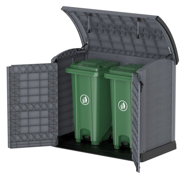 Plastikowa skrzynia ogrodowa StoreAway ARC145 x 125 x 82,5 cm, 1200 l - szara DURAMAX 86633