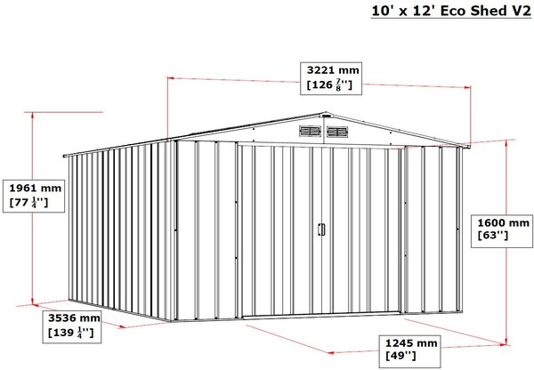 Colossus Eco XXL Domek ogrodowy 11,6 m², zielony DURAMAX 61361