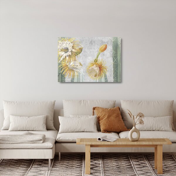 Obraz na szkle - Kwitnące kaktusy (70x50 cm)