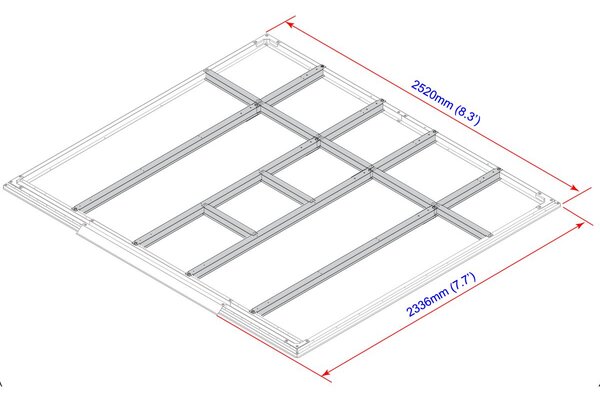 Profile podłogowe do domków 6,3 m² DURAMAX 57112