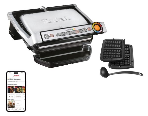 OptiGrill+ INOX WAFFLES Wielofunkcyjny grill elektryczny TEFAL GC716D12