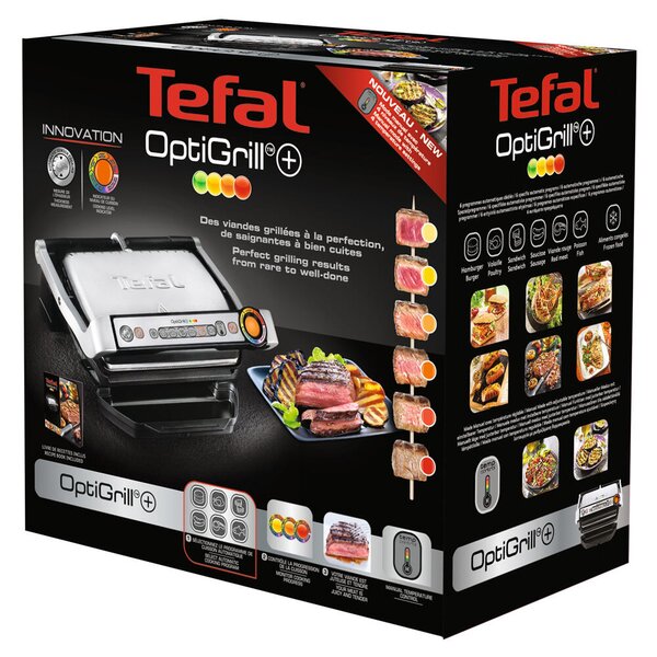 OptiGrill+ INOX WAFFLES Wielofunkcyjny grill elektryczny TEFAL GC716D12
