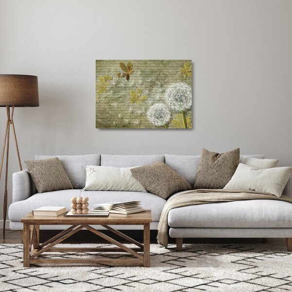Obraz na szkle - Dmuchawce unoszone wiatrem (70x50 cm)