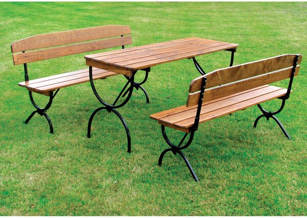ROJAPLAST Zestaw mebli ogrodowych Bravo 160 cm, brązowy | 245