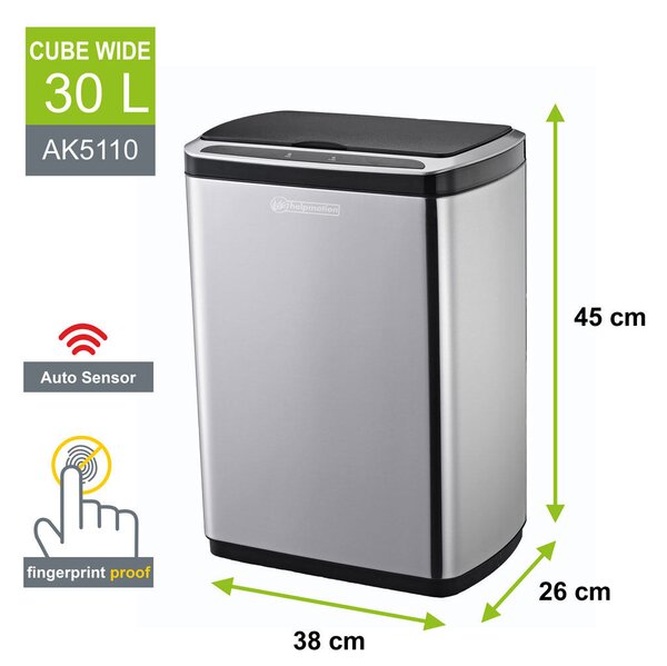 Cube Wide Automatyczny kosz na śmieci 50 l HELPMATION AK5113