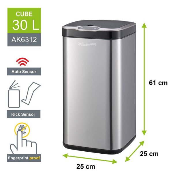 Cube Automatyczny kosz na śmieci 30 l HELPMATION AK6312